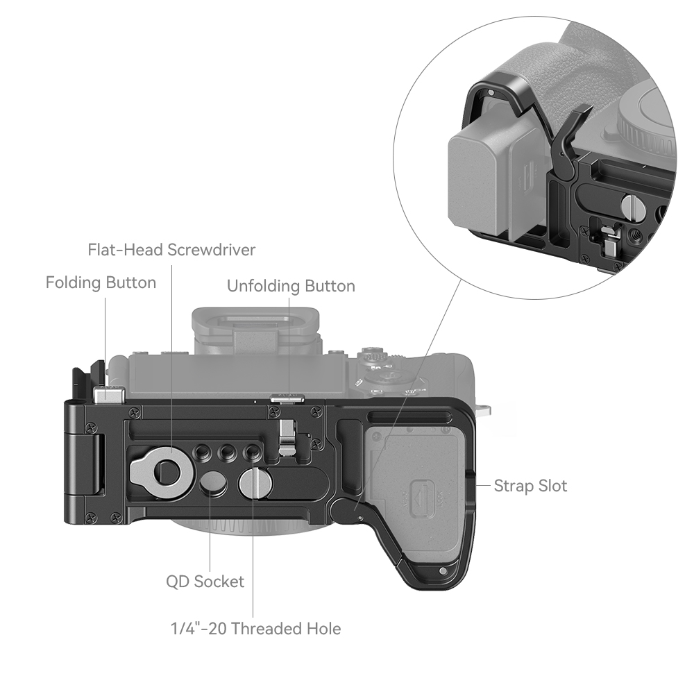 SmallRig Foldable L-Shape Mount Plate za Sony A7R V / A7 IV / A7S III 3984 - 6